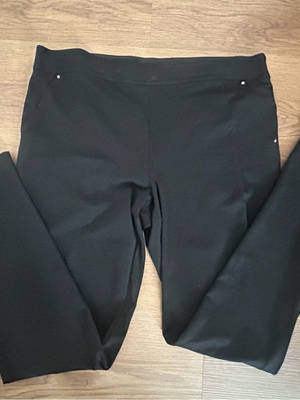 INC International Concepts Black Straight-Leg Ponte Pants